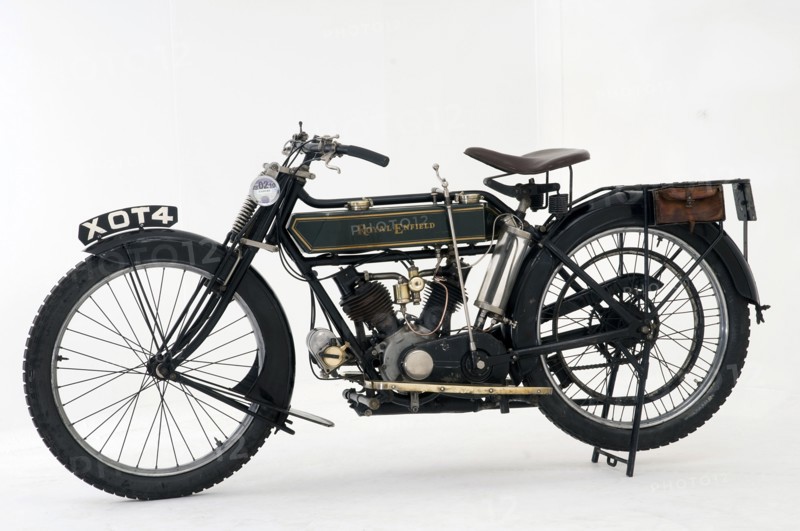 1914 Royal Enfield 3hp motorcycle Artist: Unknown.