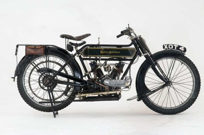 1914 Royal Enfield 3hp motorcycle Artist: Unknown.
