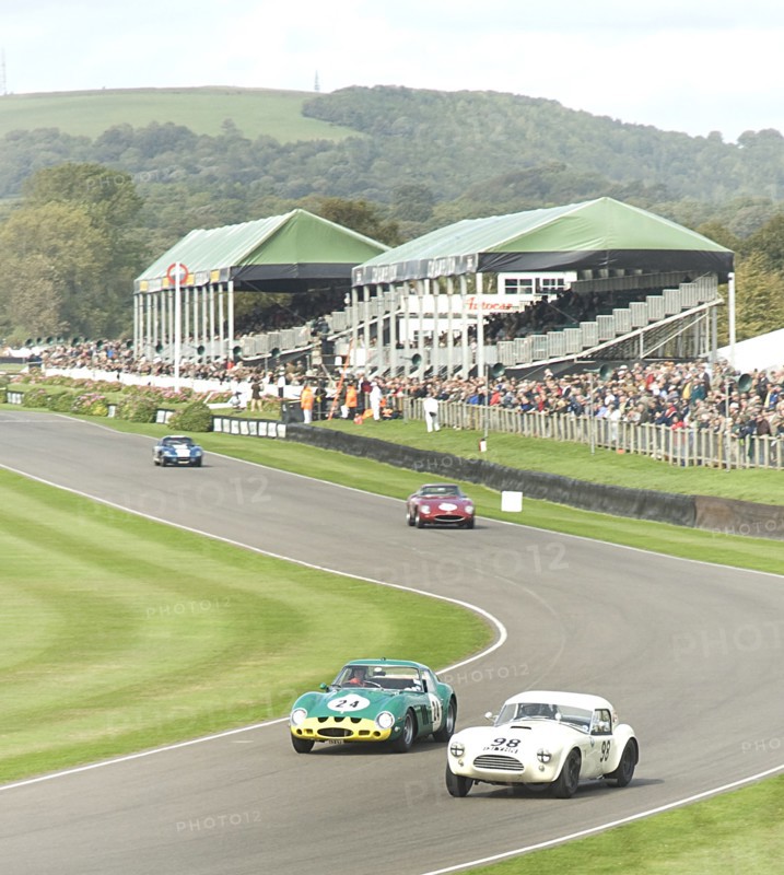 2011 Goodwood Revival Meeting historic sports car racing, Ferrari 250 GTO and AC Cobra at Madgwick Artist: Unknown.