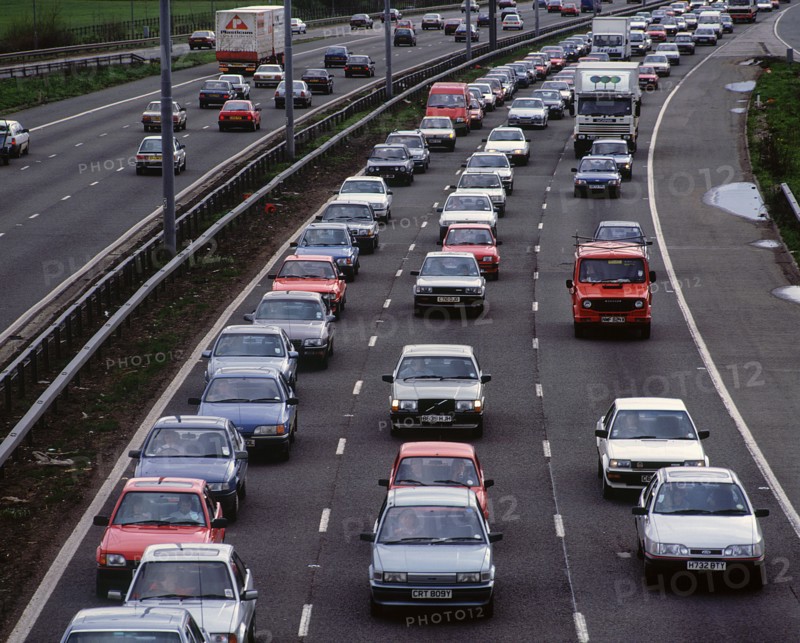 The M25 Motorway taken in 1991 Artist: Unknown.