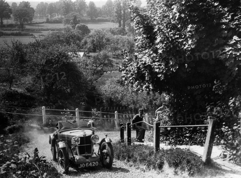 MG J2 1933 West Hants Ibberton Hill Climb Artist: Unknown.