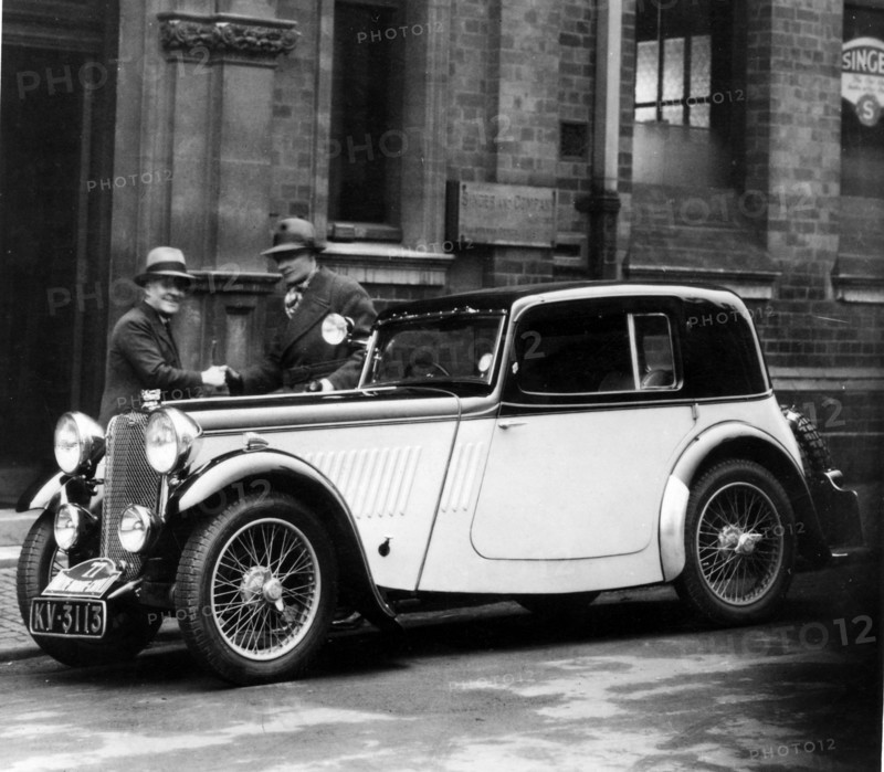 1933 Singer Nine Sports Coupe for Monte Carlo Rally, driver Stanley Barnes Artist: Unknown.