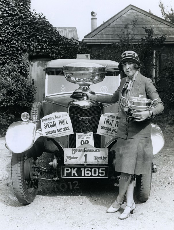 1928 AC Acedes, The Right Honourable Mrs Victor Bruce, Bournemouth Motor Rally Concours D'Elegance Artist: Unknown.