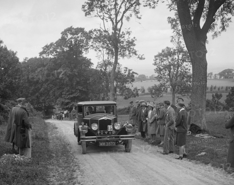 1929 Crossley competing in the JCC Inter-Centre Rally, 1932. Artist: Bill Brunell.