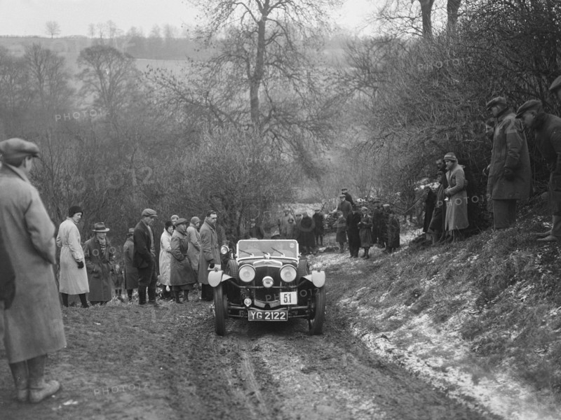 Frazer-Nash of AL Marshall competing in the Sunbac Colmore Trial, Gloucestershire, 1933. Artist: Bill Brunell.