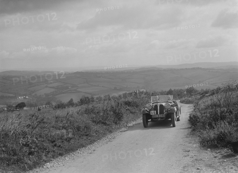 Frazer-Nash BMW 315/40 of AE Frost competing in the MCC Torquay Rally, 1938. Artist: Bill Brunell.