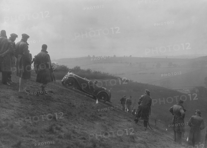 MG Magna competing in the MG Car Club Rushmere Hillclimb, Shropshire, 1935. Artist: Bill Brunell.