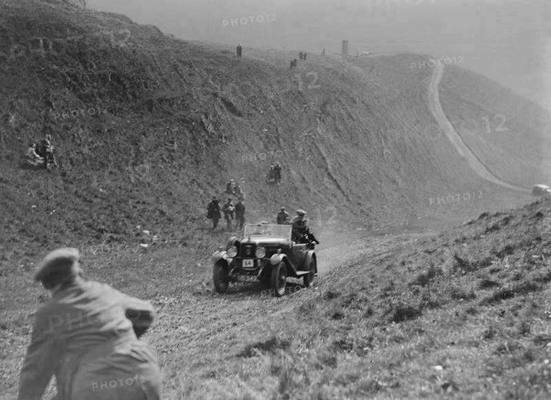 Alvis Silver Eagle of EE Budd at the MCC Sporting Trial, Litton Slack, Derbyshire, 1930. Artist: Bill Brunell.