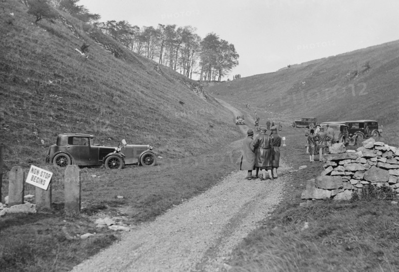 Two MG M types at the MCC Sporting Trial, Litton Slack, Derbyshire, 1930. Artist: Bill Brunell.