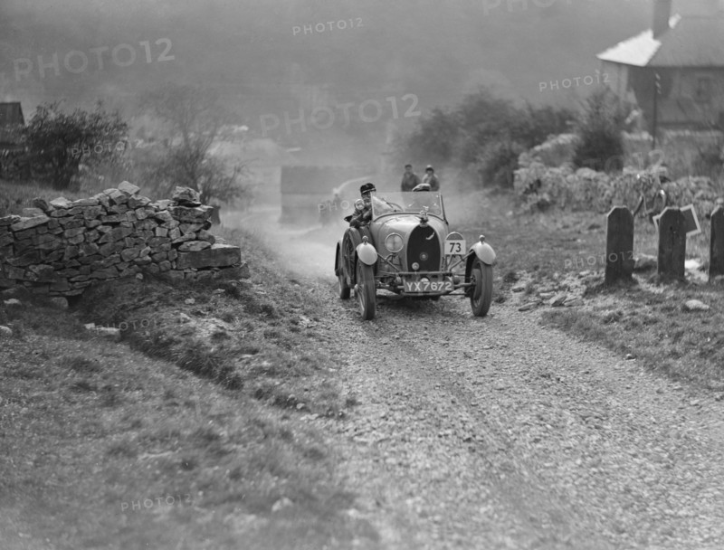 Bugatti Type 40 of HW Blaw competing in the MCC Sporting Trial, 1930. Artist: Bill Brunell.