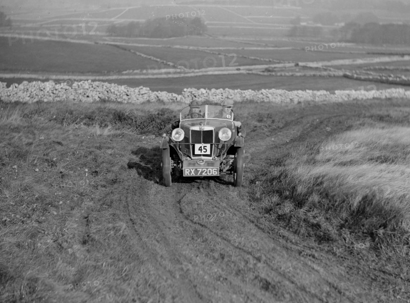 MG M type of LA Welch competing in the MCC Sporting Trial, 1930. Artist: Bill Brunell.