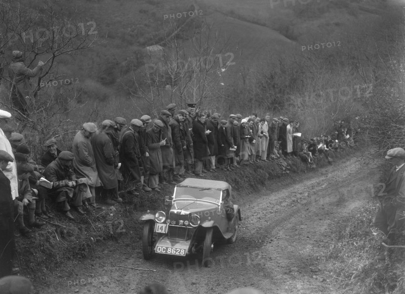 MG J2 of GN Mansell competing in the MCC Lands End Trial, 1935. Artist: Bill Brunell.