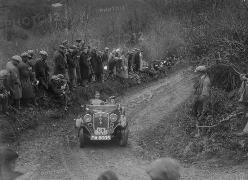 Singer of JAH Gott competing in the MCC Lands End Trial, 1935. Artist: Bill Brunell.