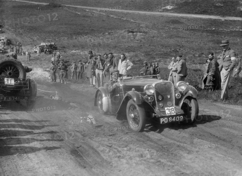 1933 Singer competing in a motoring trial, Bagshot Heath, Surrey, 1930s. Artist: Bill Brunell.