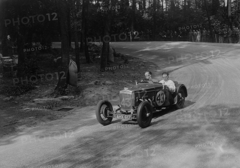 Frazer-Nash TT replica racing at Donington Park, Leicestershire, 1935. Artist: Bill Brunell.