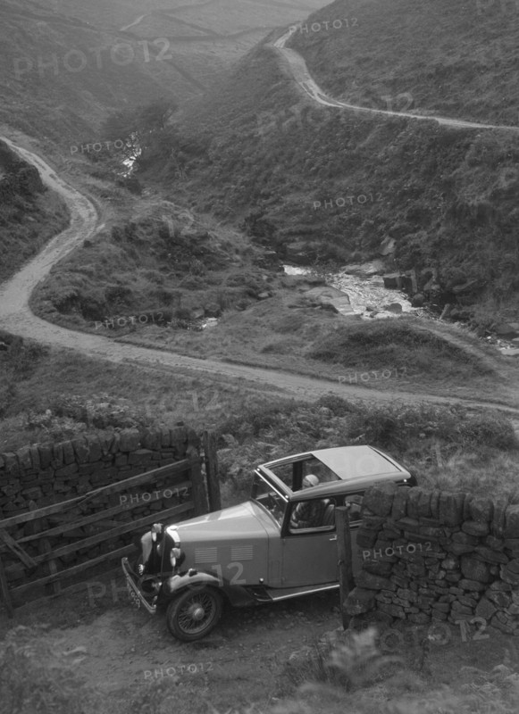 Kitty Brunell road testing a Standard Little Twelve saloon, c1932. Artist: Bill Brunell.