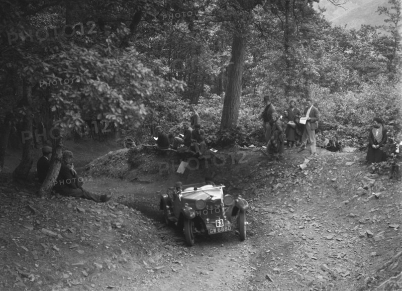 Riley taking part in a motoring trial, c1930s. Artist: Bill Brunell.