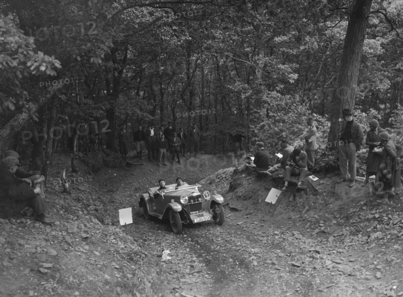 Riley Lynx taking part in a motoring trial, c1930s. Artist: Bill Brunell.