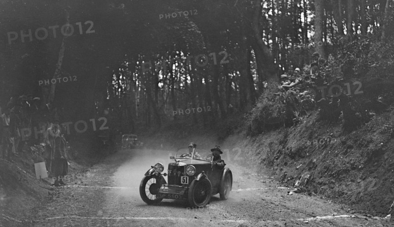 MG M type taking part in a motoring trial, c1930s. Artist: Bill Brunell.
