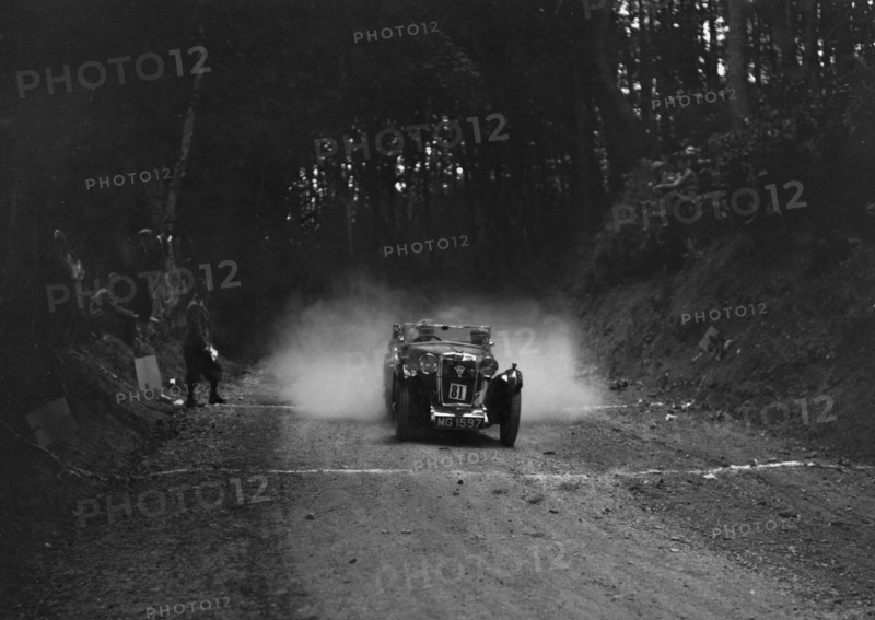 MG Magna taking part in a motoring trial, c1930s. Artist: Bill Brunell.