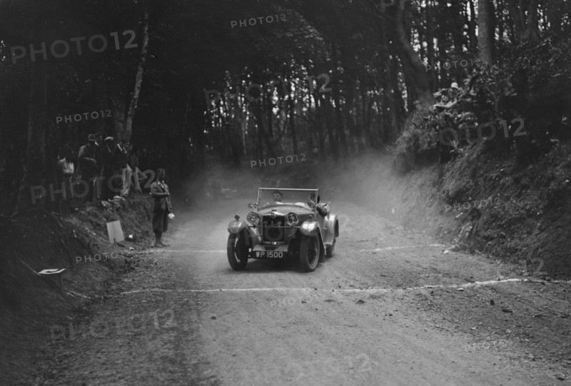 Riley Lynx taking part in a motoring trial, c1930s. Artist: Bill Brunell.