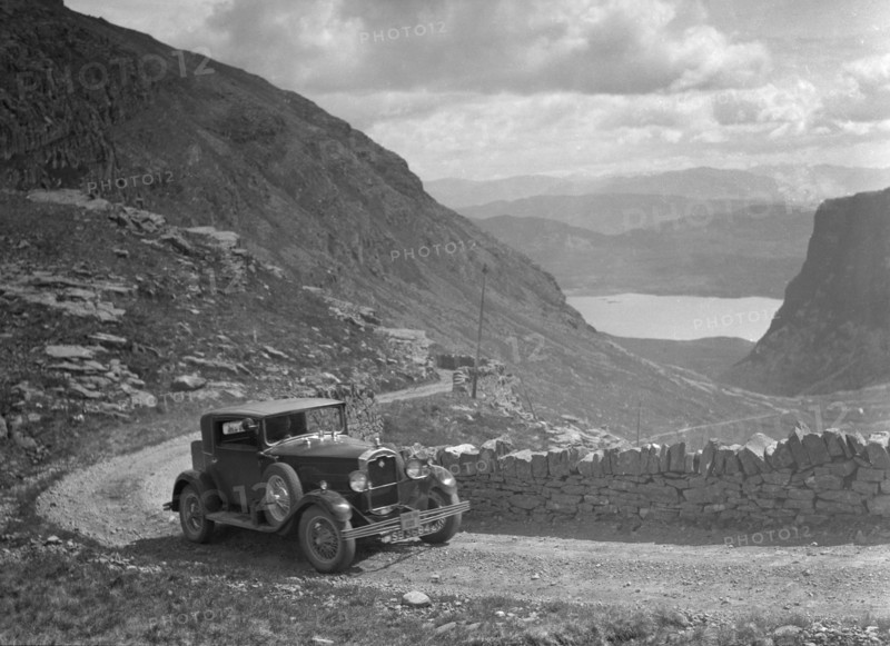 Rover saloon of I Ramsay competing in the RSAC Scottish Rally, 1936. Artist: Bill Brunell.