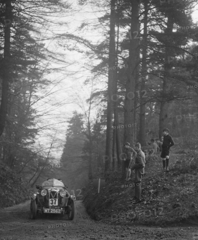 Salmson Sports 2-seater competing in the JCC Half-Day Trial, 1930. Artist: Bill Brunell.