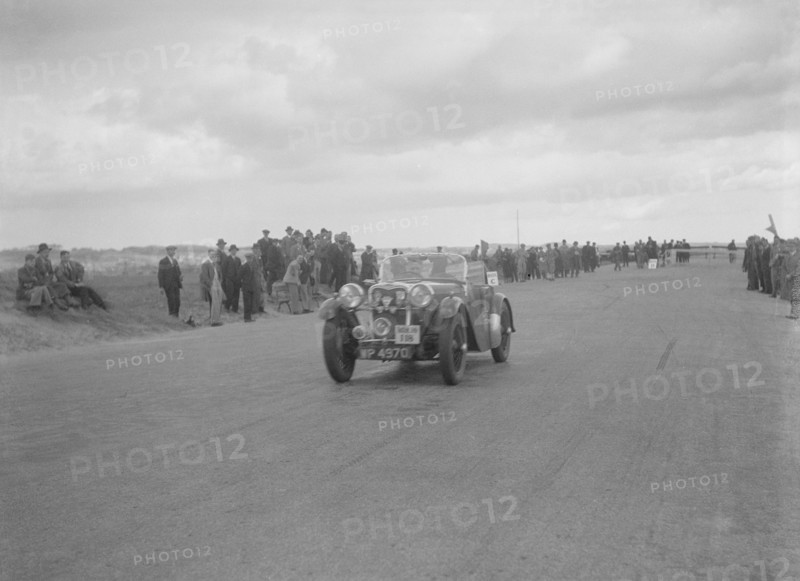 Singer Le Mans of Alf Langley competing in the RSAC Scottish Rally, 1934. Artist: Bill Brunell.