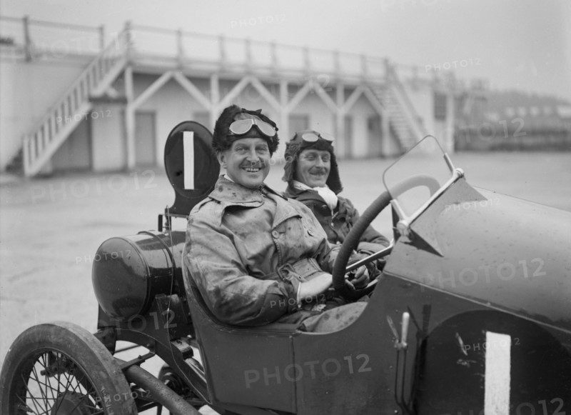 TB Andre in his Marlborough I at the JCC 200 Mile Race, Brooklands, Surrey, 1921. Artist: Bill Brunell.