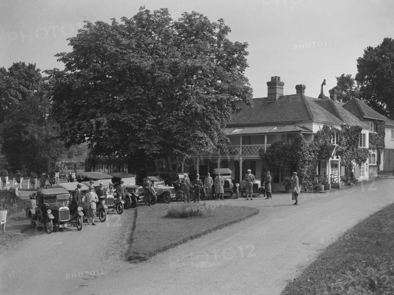 GWK cars at a demonstration event at Frensham Pond Hotel, Surrey, 1922. Artist: Bill Brunell.