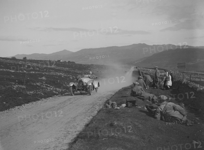 Bugatti of G Blackstock competing in the Scottish Light Car Trial, 1922. Artist: Bill Brunell.