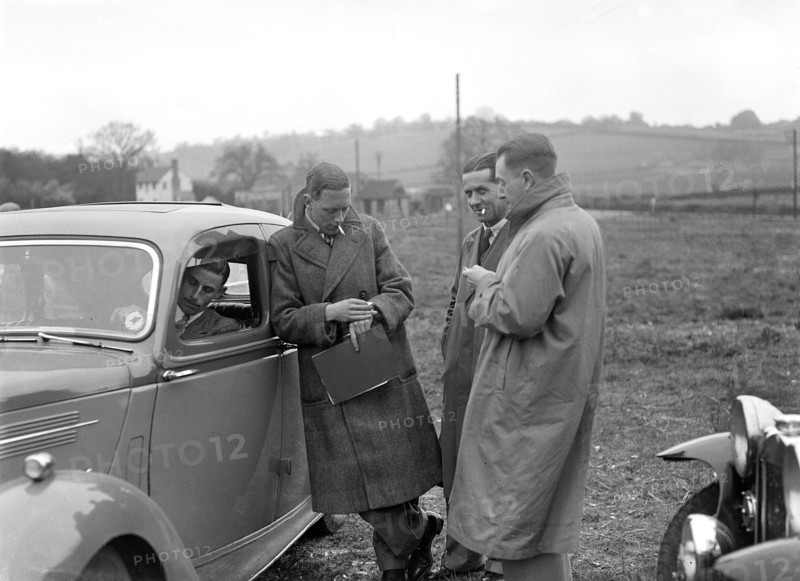 Standard Twelve at the Standard Car Owners Club Southern Counties Trial, 1938. Artist: Bill Brunell.