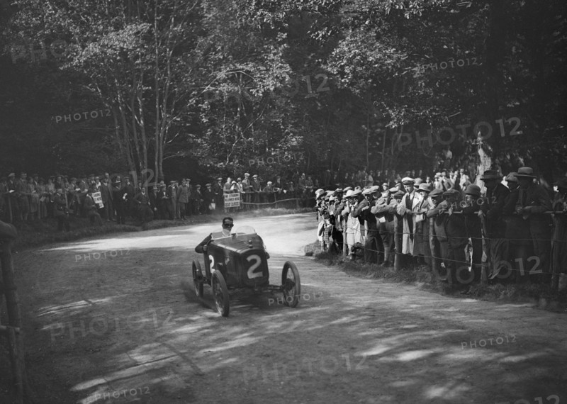 Works Austin 7 of Arthur Waite competing in the MAC Shelsley Walsh Hillclimb, Worcestershire, 1923. Artist: Bill Brunell.