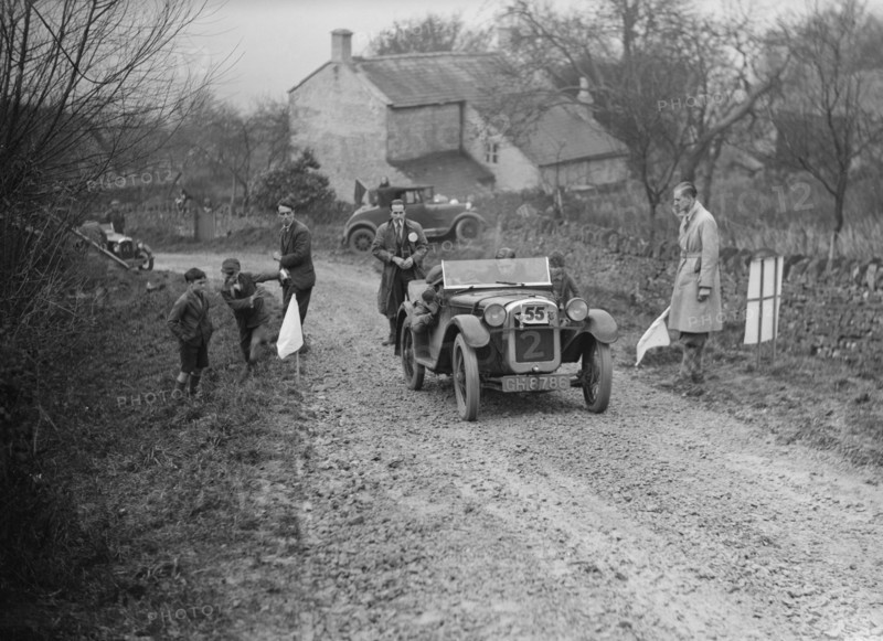 Austin Ulster of WGE Rushworth competing in the NWLMC London-Gloucester Trial, 1931. Artist: Bill Brunell.