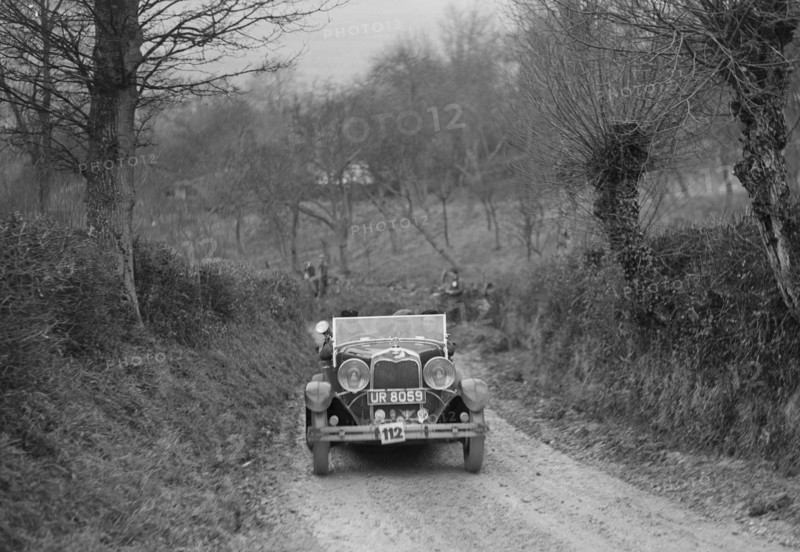 Ford of JW Whalley competing in the NWLMC London-Gloucester Trial, 1931. Artist: Bill Brunell.