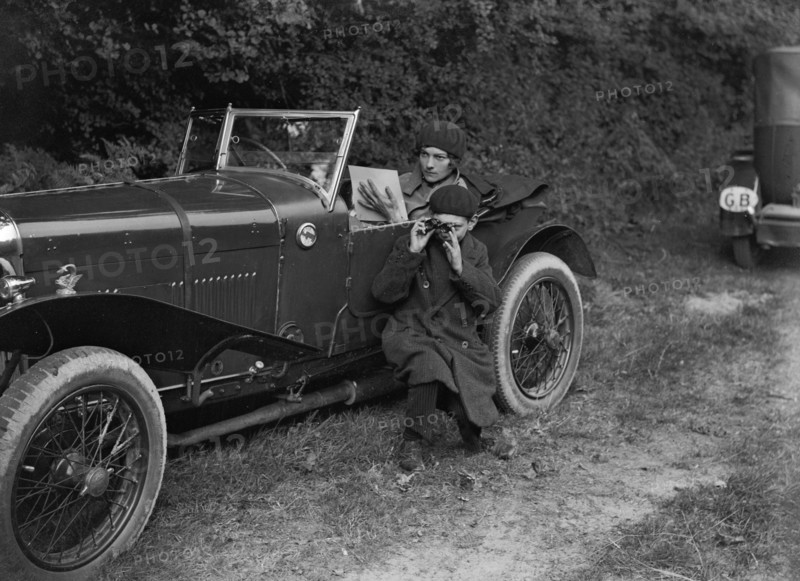 Amilcar CGS3 of HP Powell at the Brighton & Hove Motor Club Trial, 1920s. Artist: Bill Brunell.