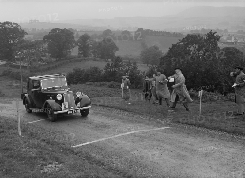 Armstrong-Siddeley of HK Roberts competing in the South Wales Auto Club Welsh Rally, 1937 Artist: Bill Brunell.