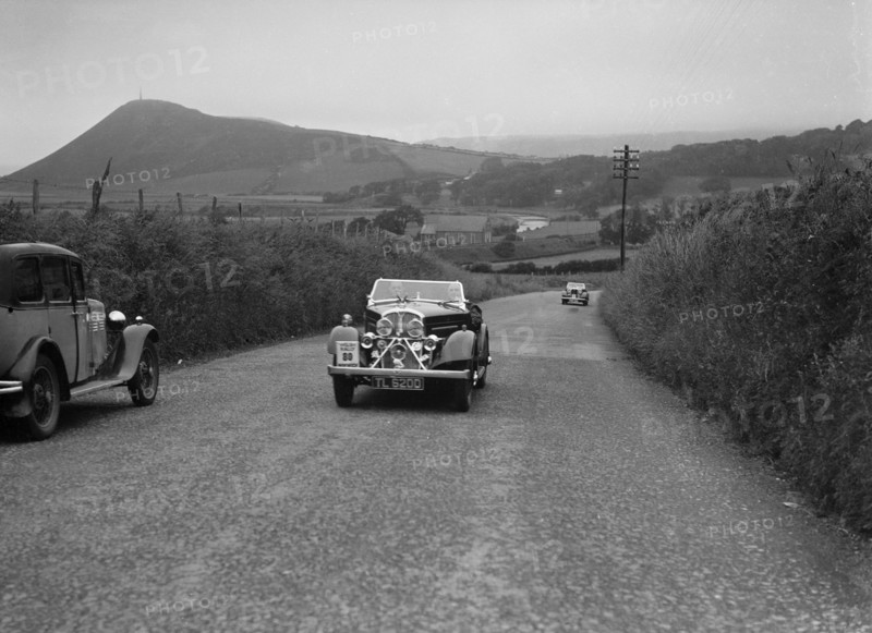 Rover 12/4 of WP Maidens competing in the South Wales Auto Club Welsh Rally, 1937 Artist: Bill Brunell.