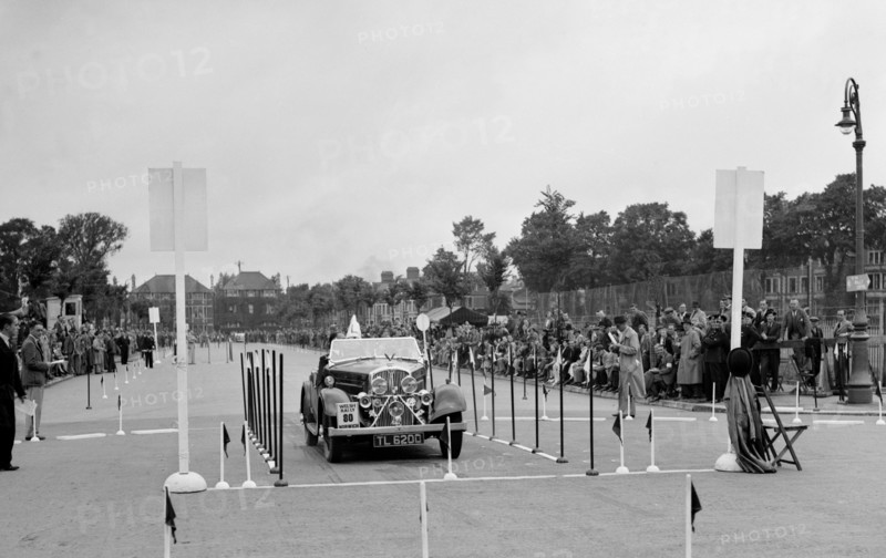 Rover 12/4 of WP Maidens competing in the South Wales Auto Club Welsh Rally, 1937 Artist: Bill Brunell.