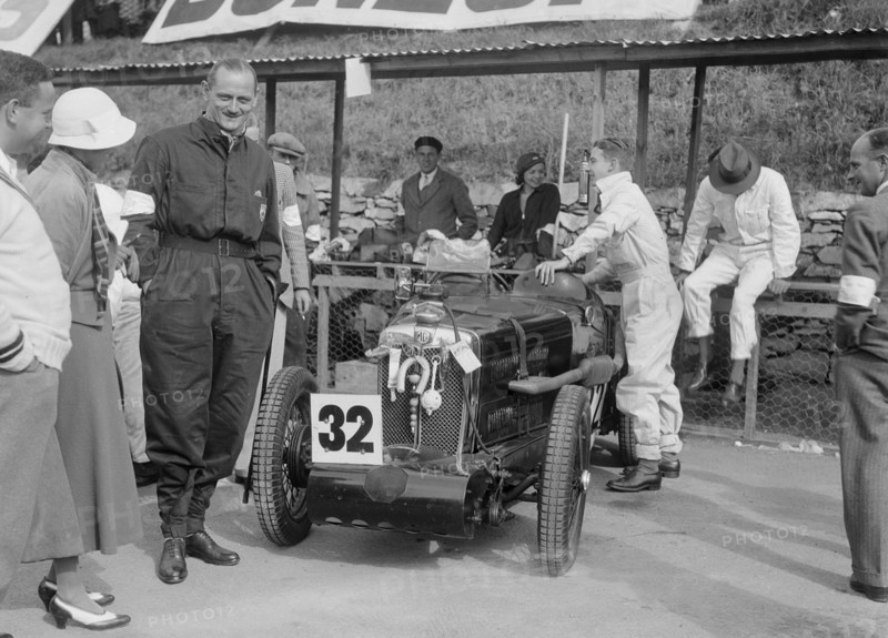 MG C type Midget of Goldie Gardner at the RAC TT Race, Ards Circuit, Belfast, 1932. Artist: Bill Brunell.