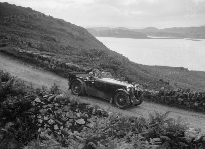 MG Magna of Kitty Brunell competing in the RSAC Scottish Rally, 1932. Artist: Bill Brunell.