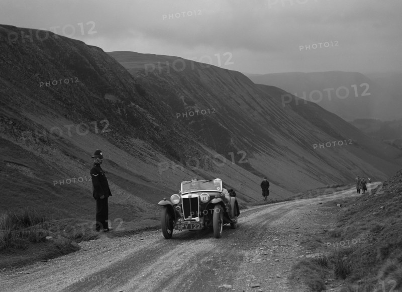 MG PA competing in the MG Car Club Abingdon Trial/Rally, 1939. Artist: Bill Brunell.
