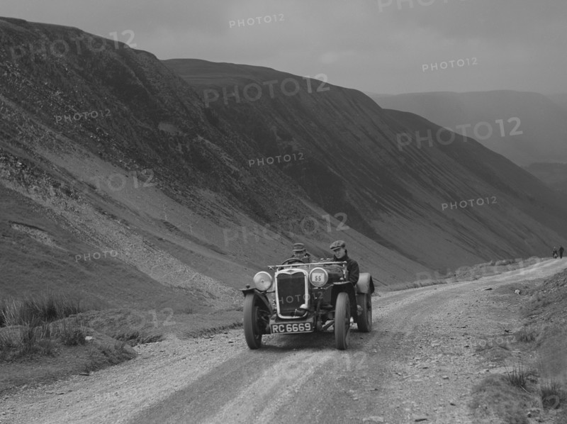 Singer competing in the MG Car Club Abingdon Trial/Rally, 1939. Artist: Bill Brunell.