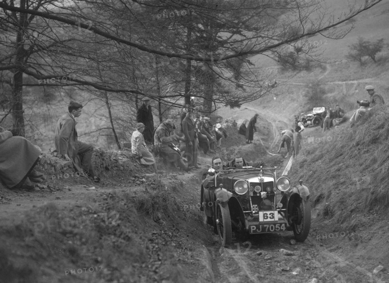 MG Magna of AL Cole competing in the MG Car Club Abingdon Trial/Rally, 1939. Artist: Bill Brunell.