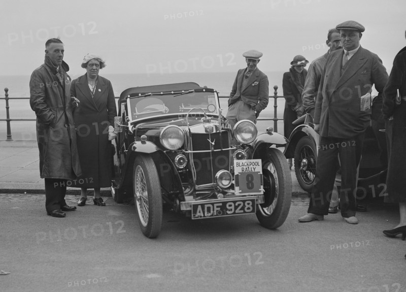 MG PA of PA Rippon at the Blackpool Rally, 1936. Artist: Bill Brunell.