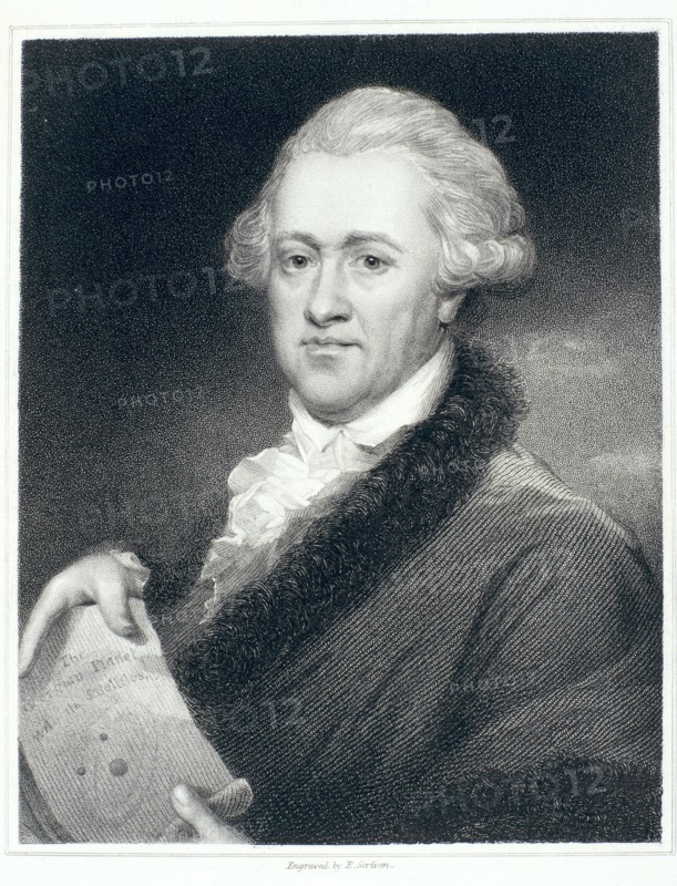 Sir William Herschel, astronomer, 1790s. Artist: John Russell