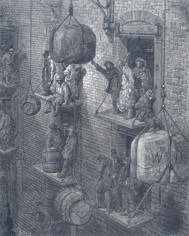 'Warehousing in the City', 1872. Artist: Adolphe François Pannemaker