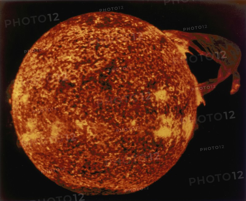 Large solar prominence in extreme ultraviolet light, 1973. Artist: Unknown