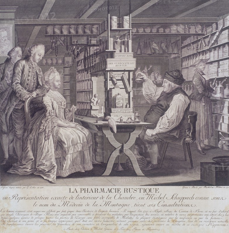 'La Pharmacie Rustique', c1775. Artist: Barthelemi Hubner