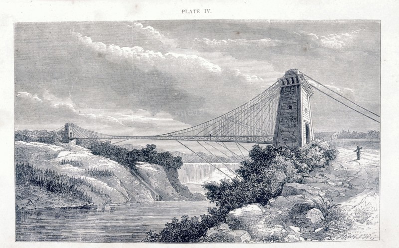 Falls View Suspension Bridge, Niagara, North America, c1869-c1889. Artist: Unknown